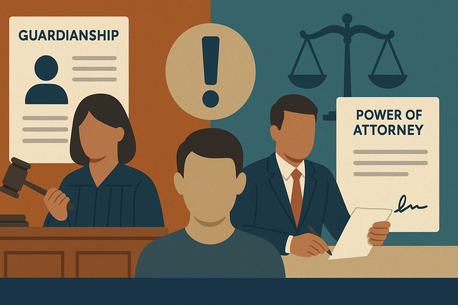 A Texas man deciding between a guardianship and a power of attorney
