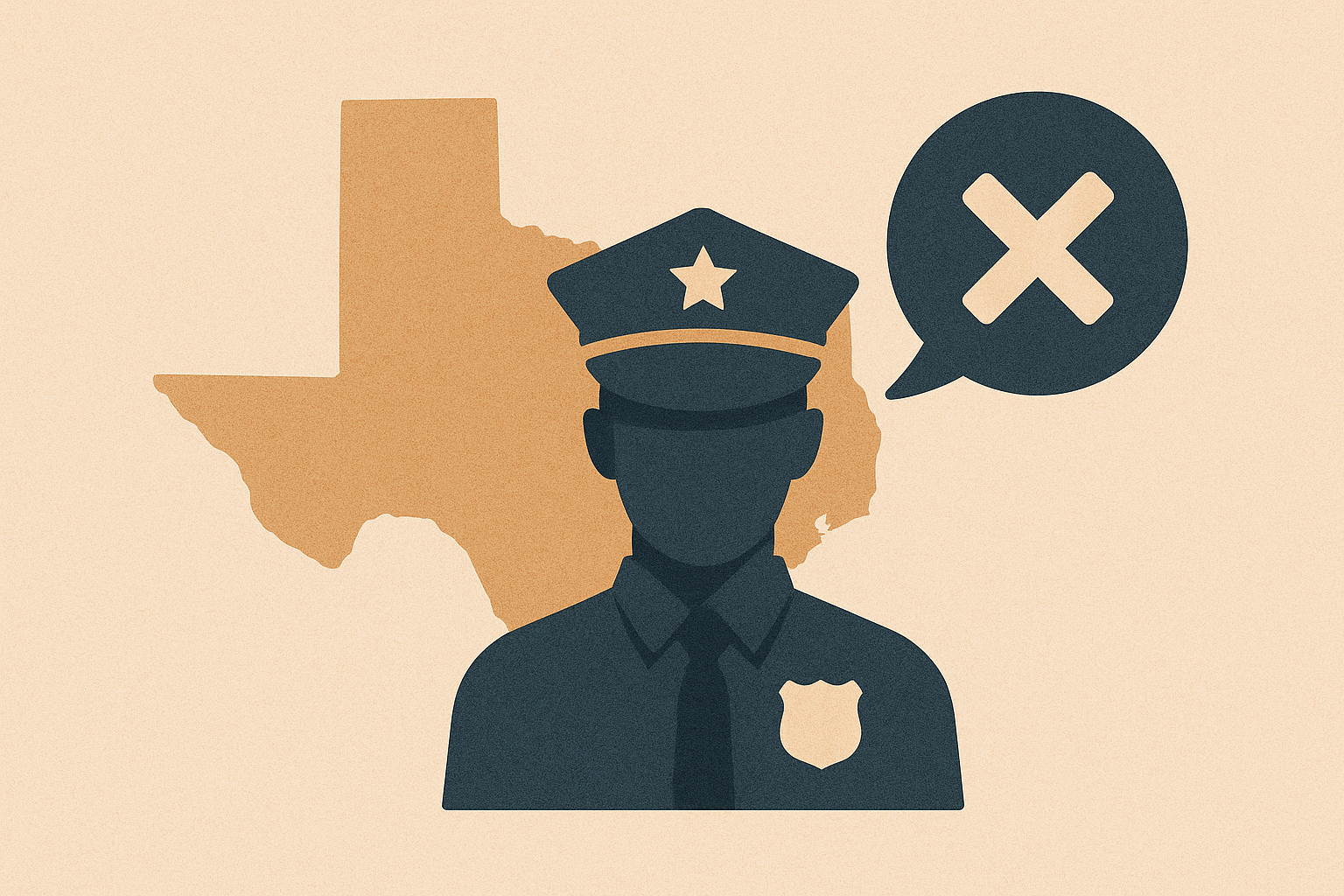 A Texas police officer telling a lie