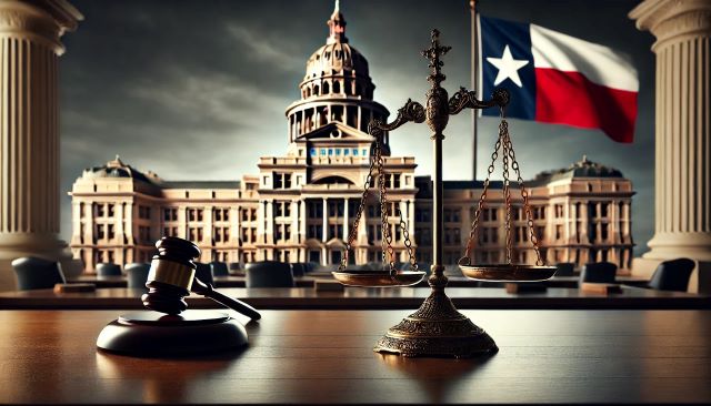 Representation of the criminal justice system in the state of Texas.