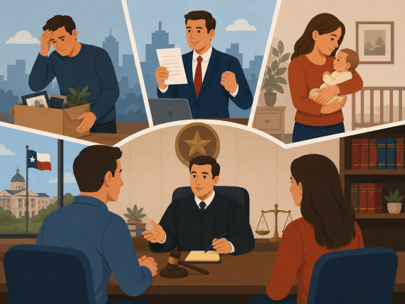 Image representing Texas family going through life changes and the court system.