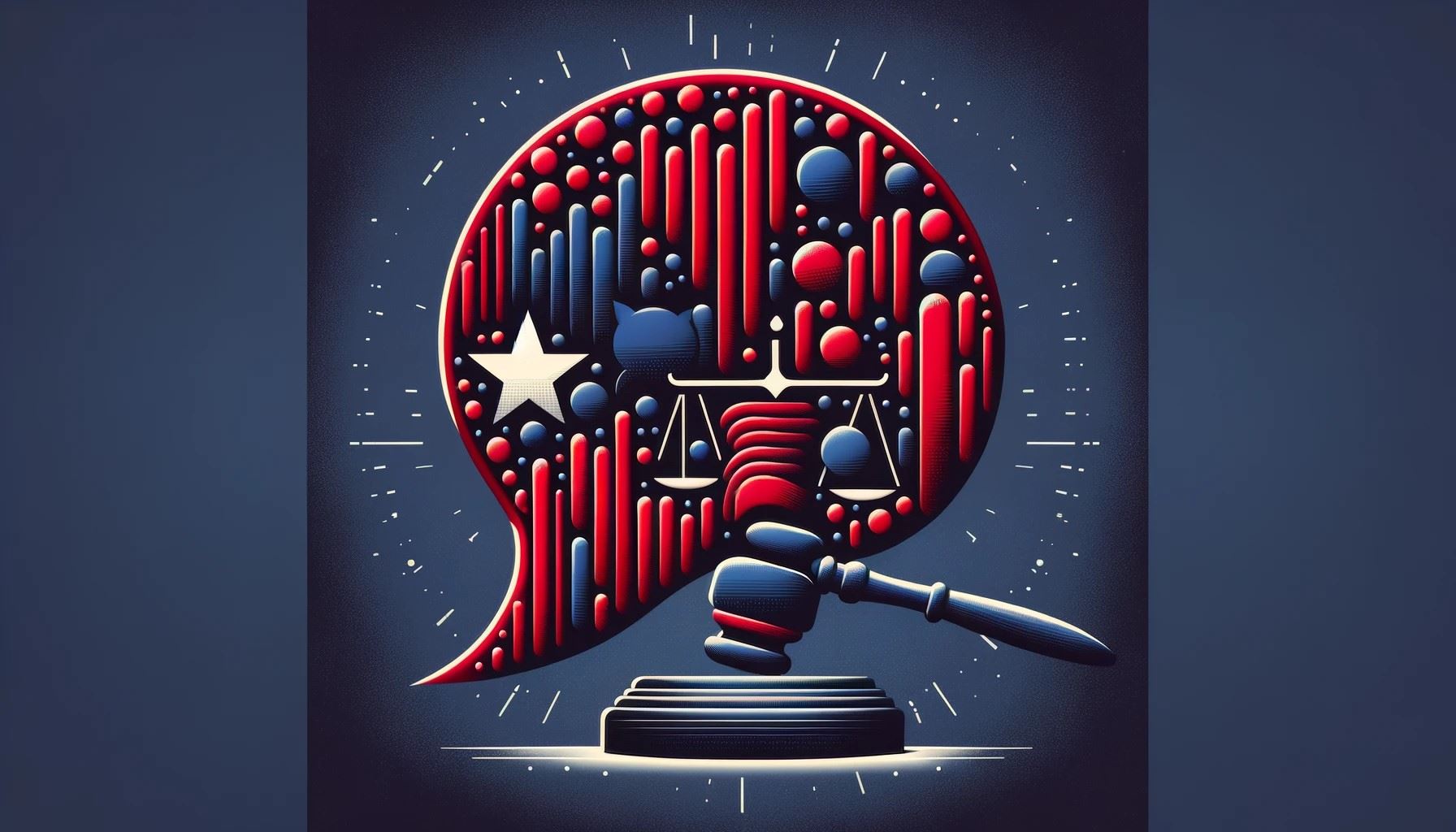 Gavel and speech bubble representing Texas verbal assault charges