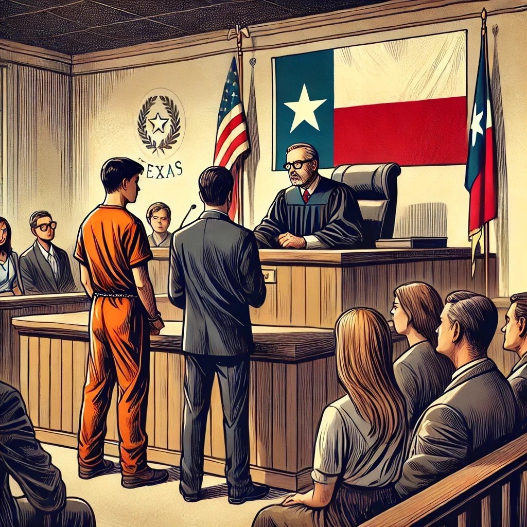 A Texas man appearing before a judge in a criminal court