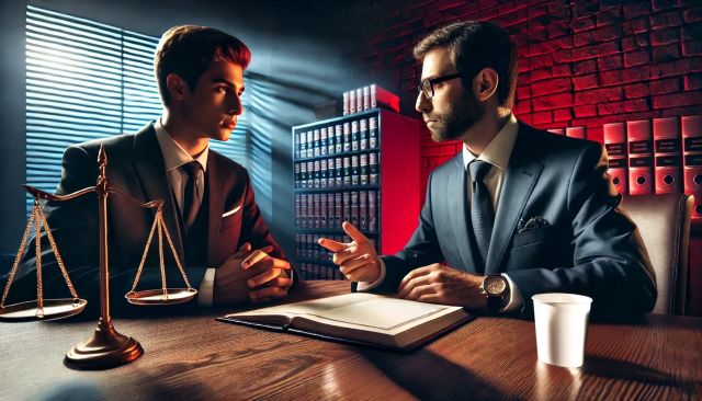 Client meeting with Texas Sex Crimes attorney.