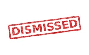 Red "DISMISSED" stamp