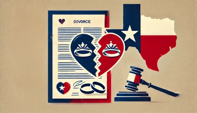 Visual of Texas divorce.