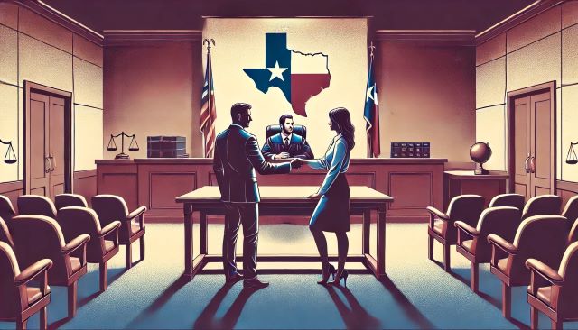 Texas couple experiencing a drama free divorce.