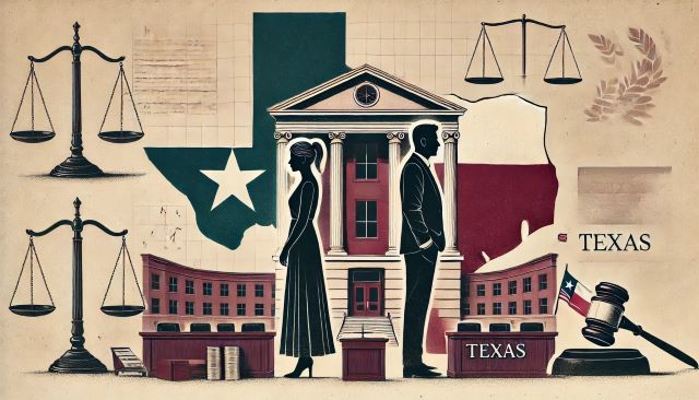 Professional imagery depicting themes of high conflict divorce in Texas.