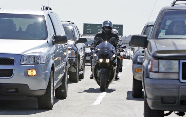 Motorcycle lane splitting