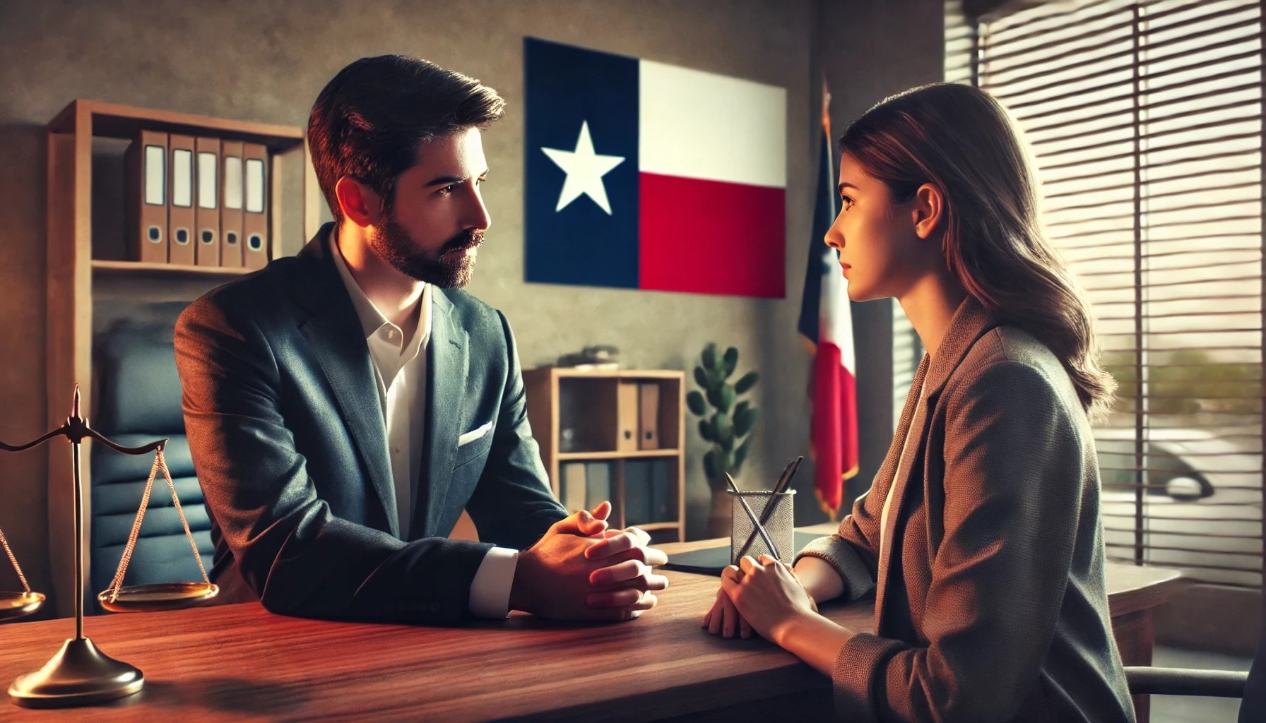 a Texas lawyer providing divorce tips to a client going through a divorce