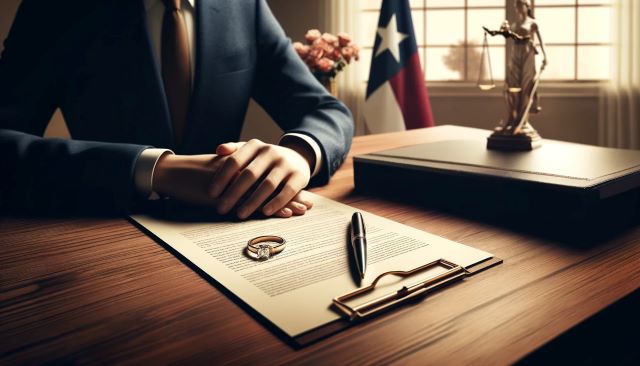 Texas man preparing for divorce.