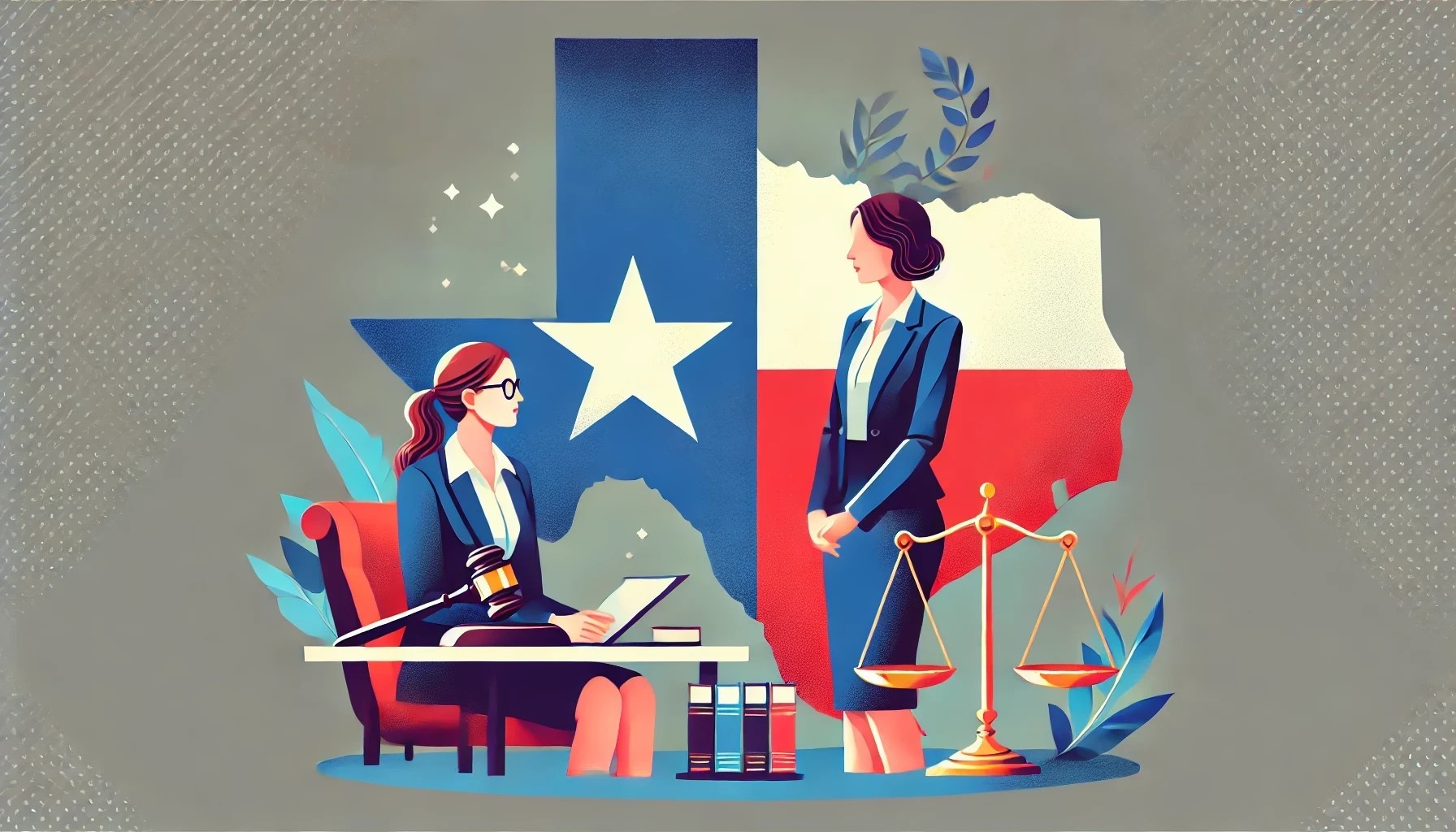 A woman consulting with a female Texas divorce lawyer