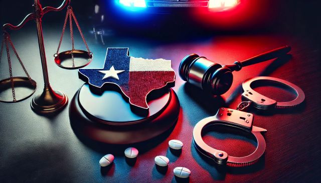 Image representing drug possession charges in Texas.