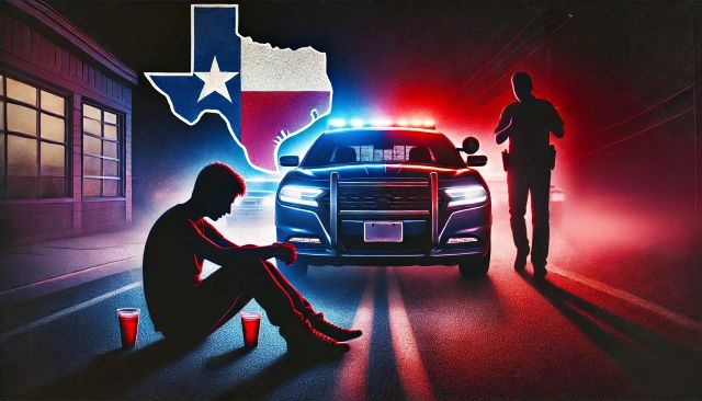 Underage Texan pulled over for a DUI.